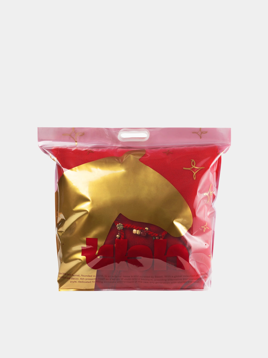 "Year of the Horse" Handmade Braided Rope Woolen Decor Pillow – Fortune Red