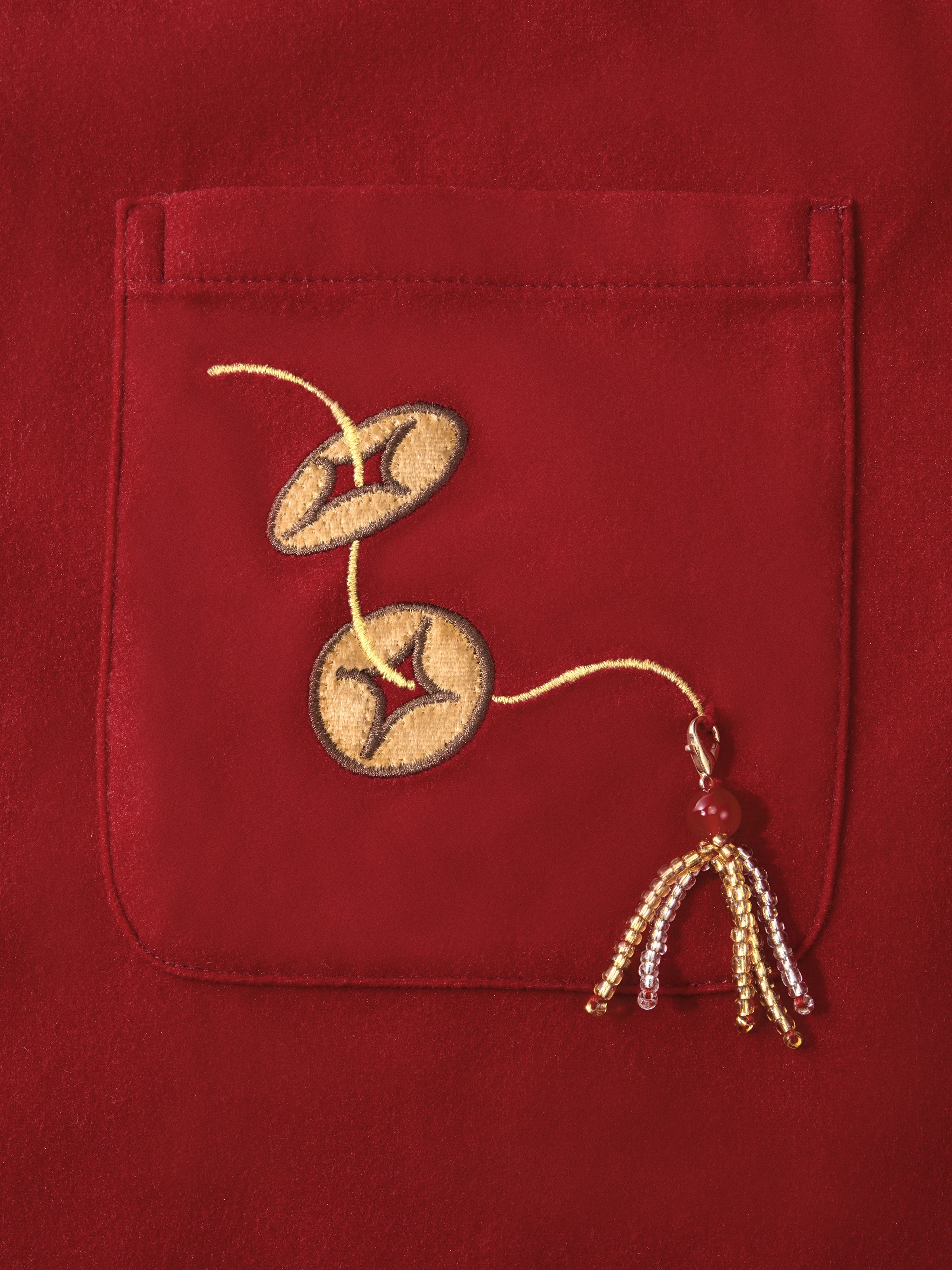 "Year of the Horse" Polar Fleece Loungewear Set – Fortune Red