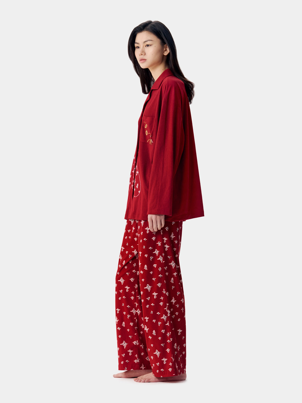 "Year of the Horse" Polar Fleece Loungewear Set – Fortune Red