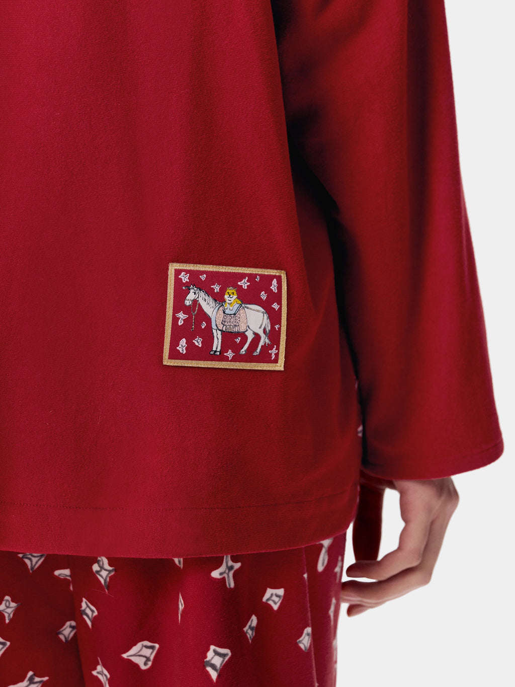"Year of the Horse" Polar Fleece Loungewear Set – Fortune Red