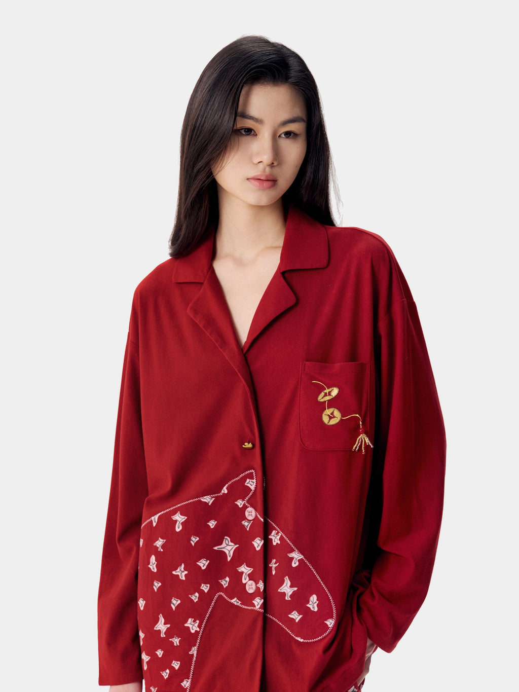 "Year of the Horse" Polar Fleece Loungewear Set – Fortune Red