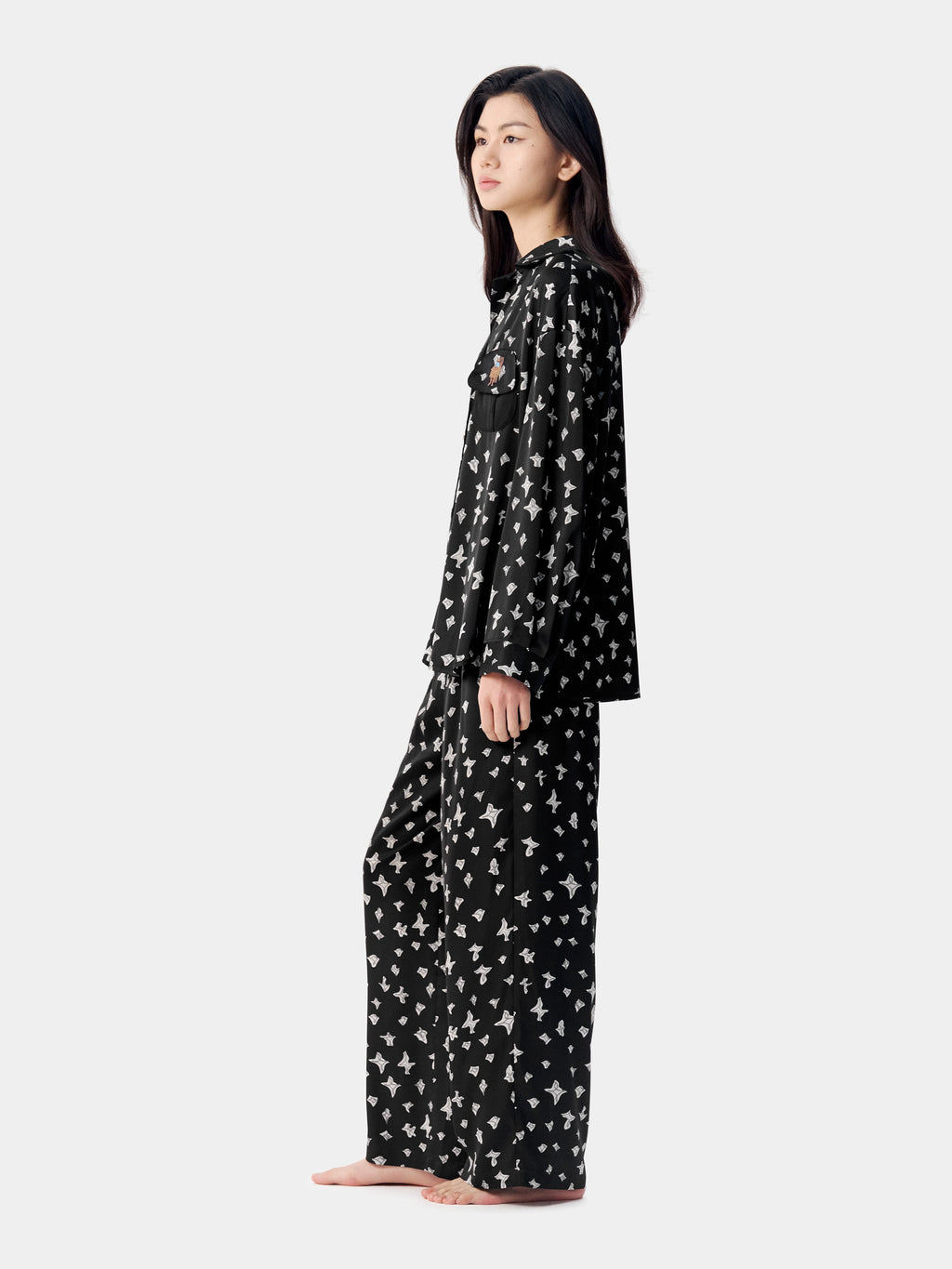 "Year of the Horse" Satin Loungewear Set – Lucky Black