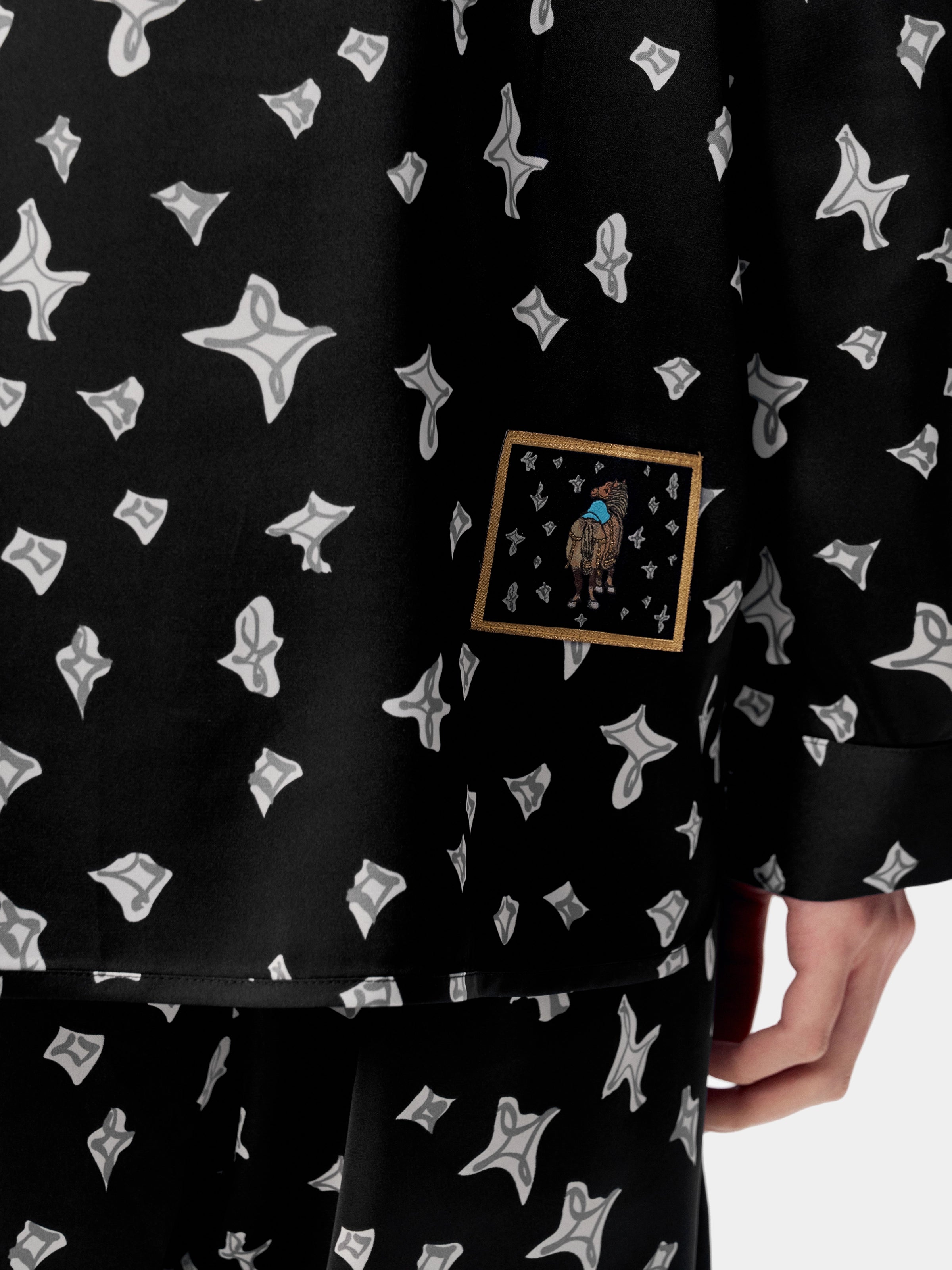 "Year of the Horse" Satin Loungewear Set – Lucky Black