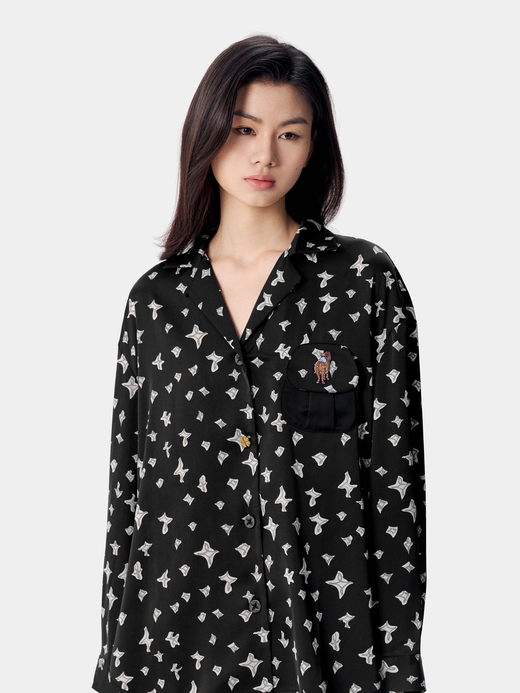 "Year of the Horse" Satin Loungewear Set – Lucky Black
