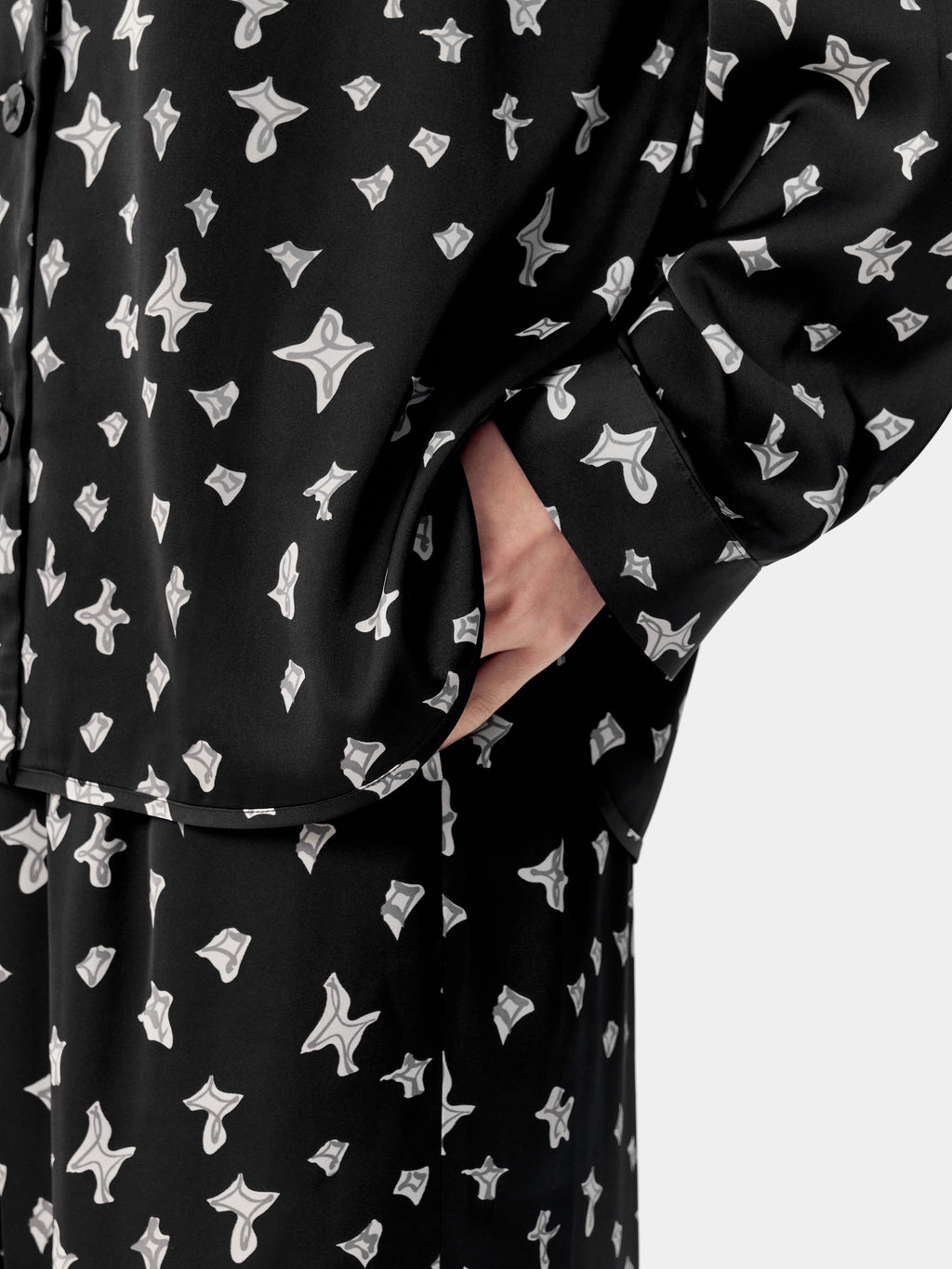 "Year of the Horse" Satin Loungewear Set – Lucky Black