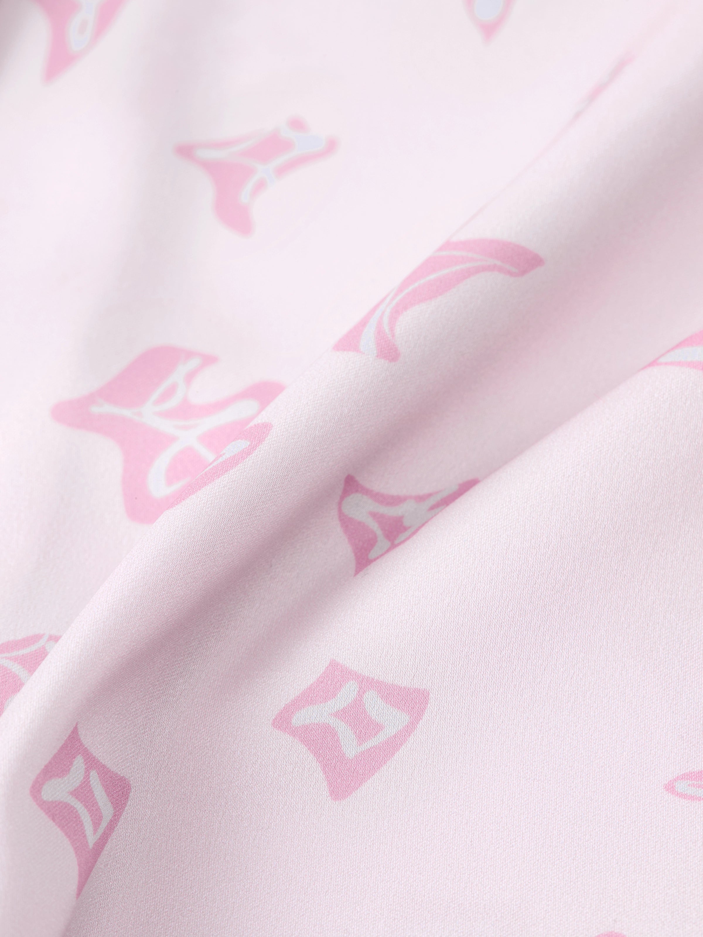 "Year of the Horse" Satin Loungewear Set – Petal Pink