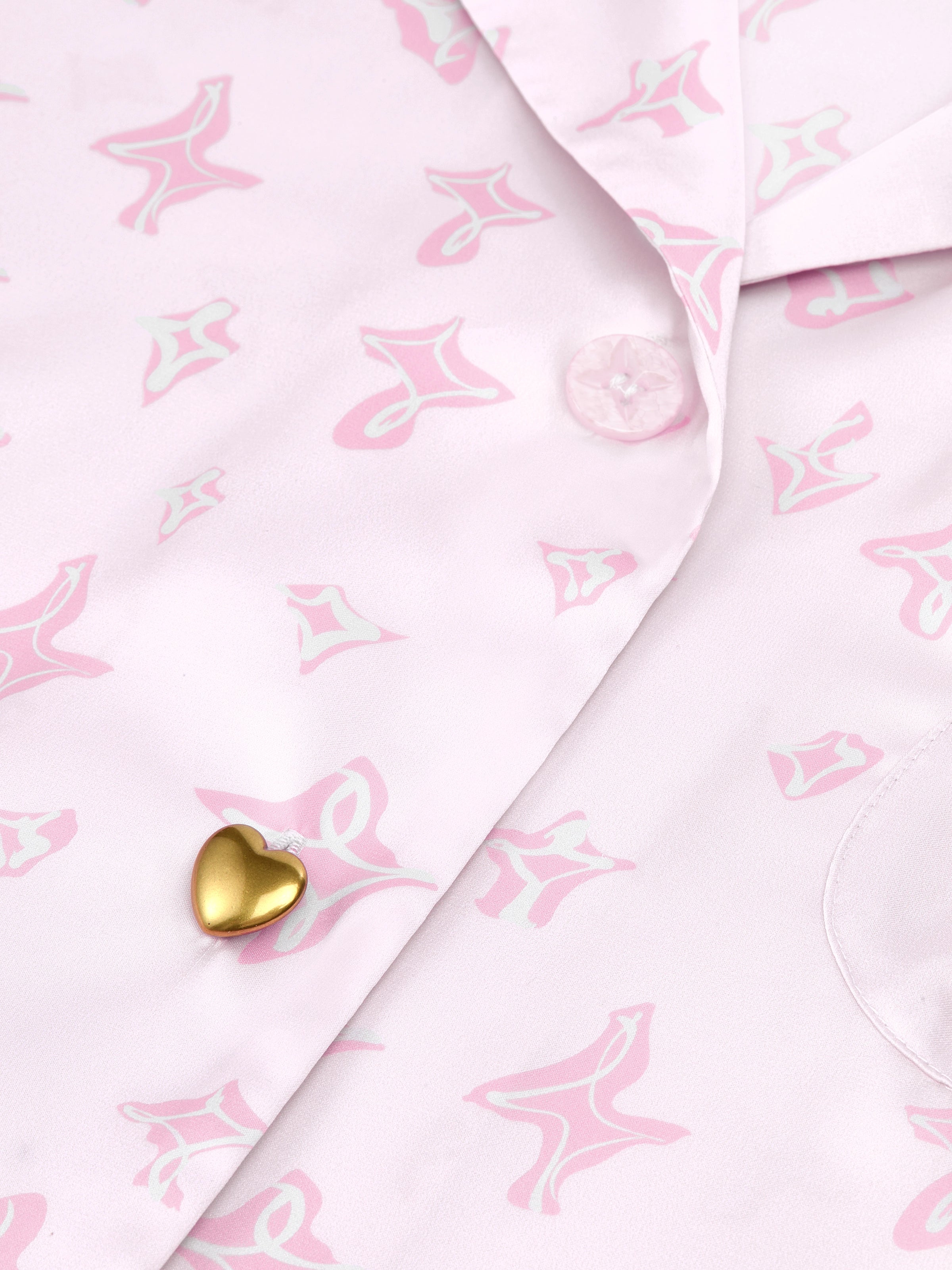 "Year of the Horse" Satin Loungewear Set – Petal Pink