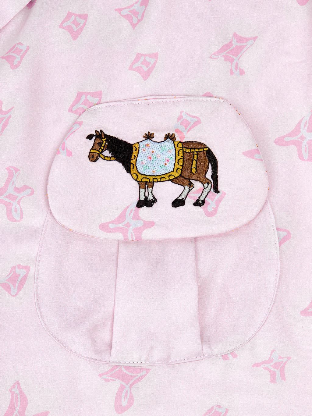 "Year of the Horse" Satin Loungewear Set – Petal Pink