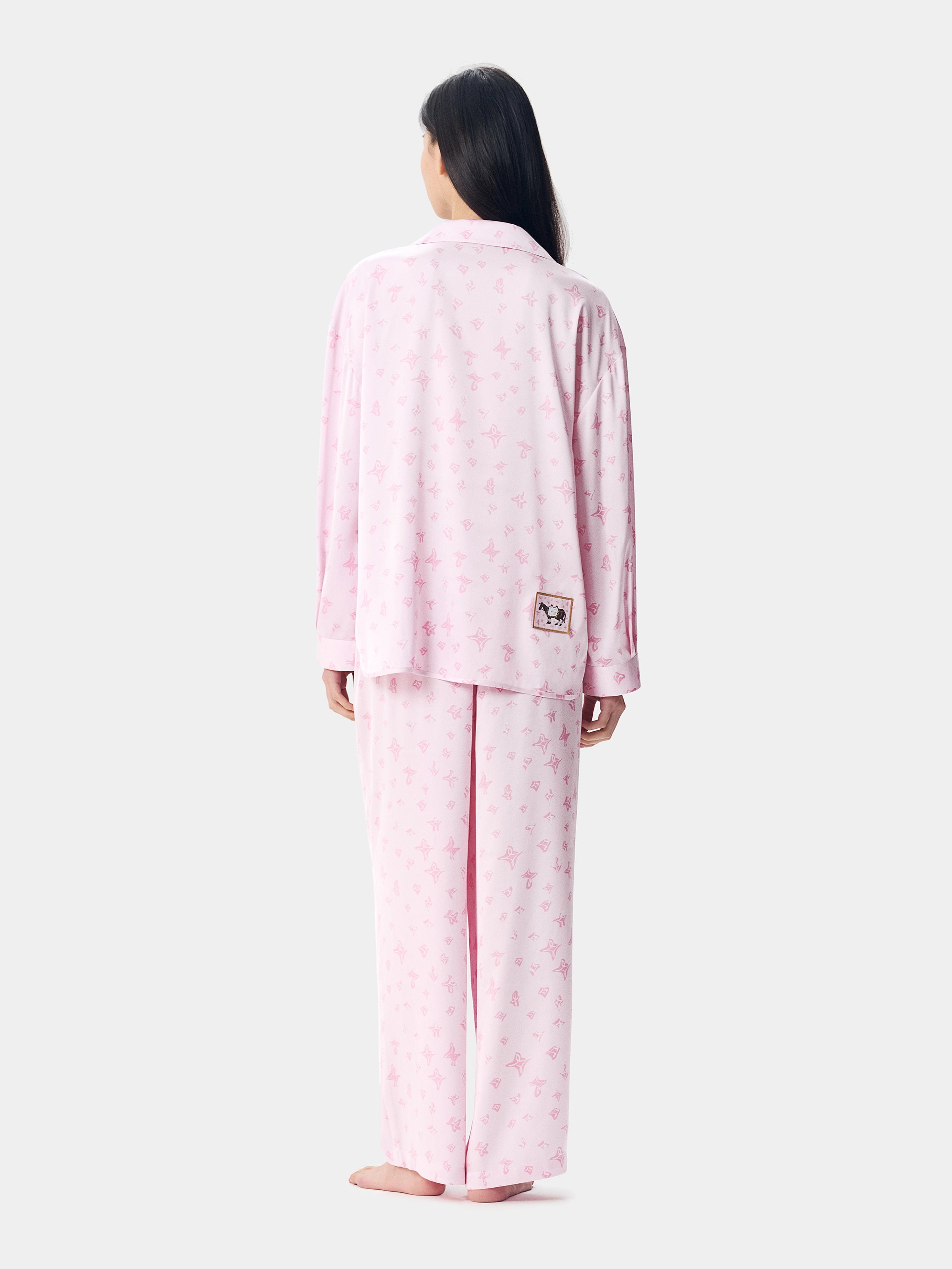 "Year of the Horse" Satin Loungewear Set – Petal Pink