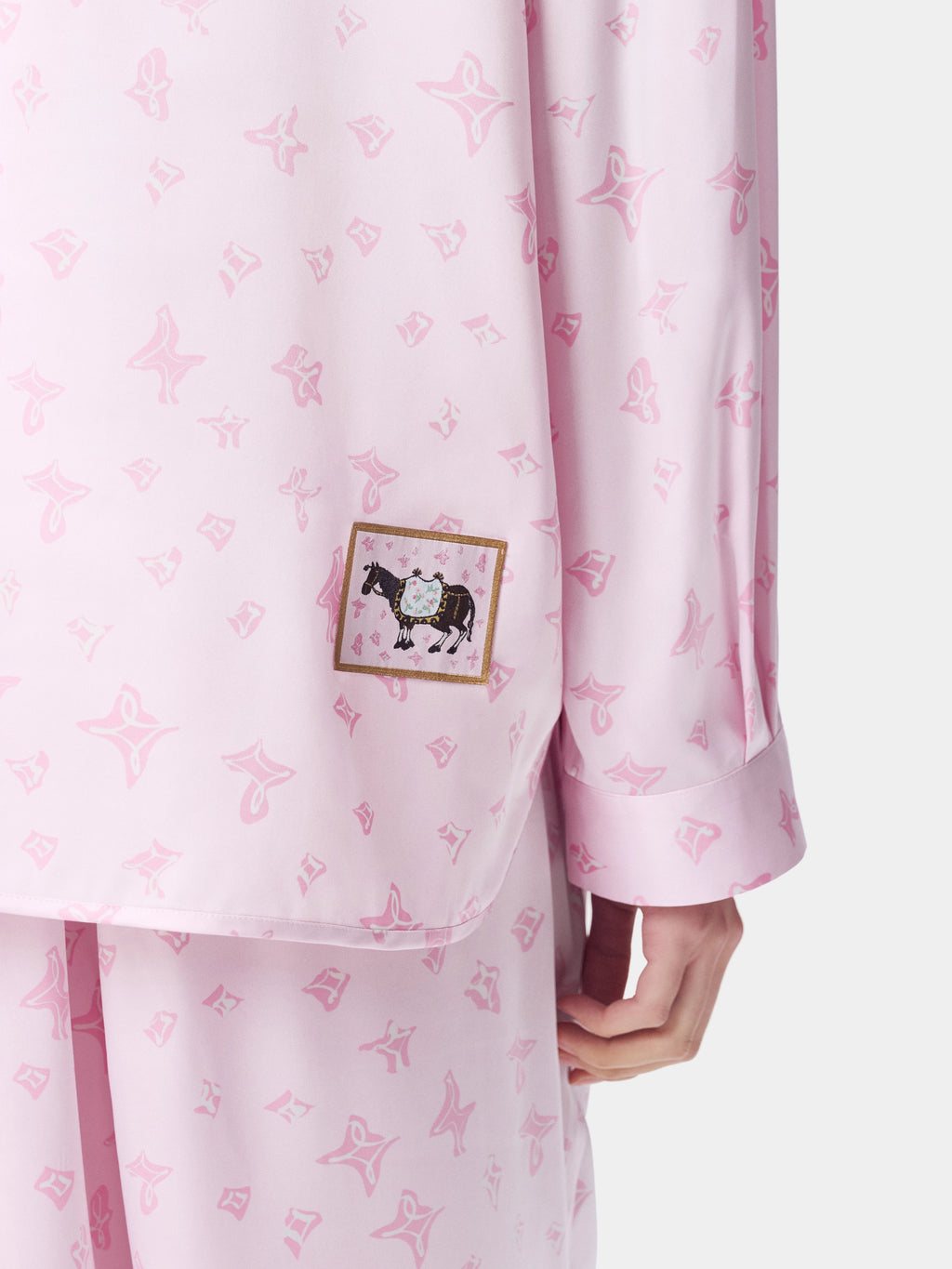 "Year of the Horse" Satin Loungewear Set – Petal Pink