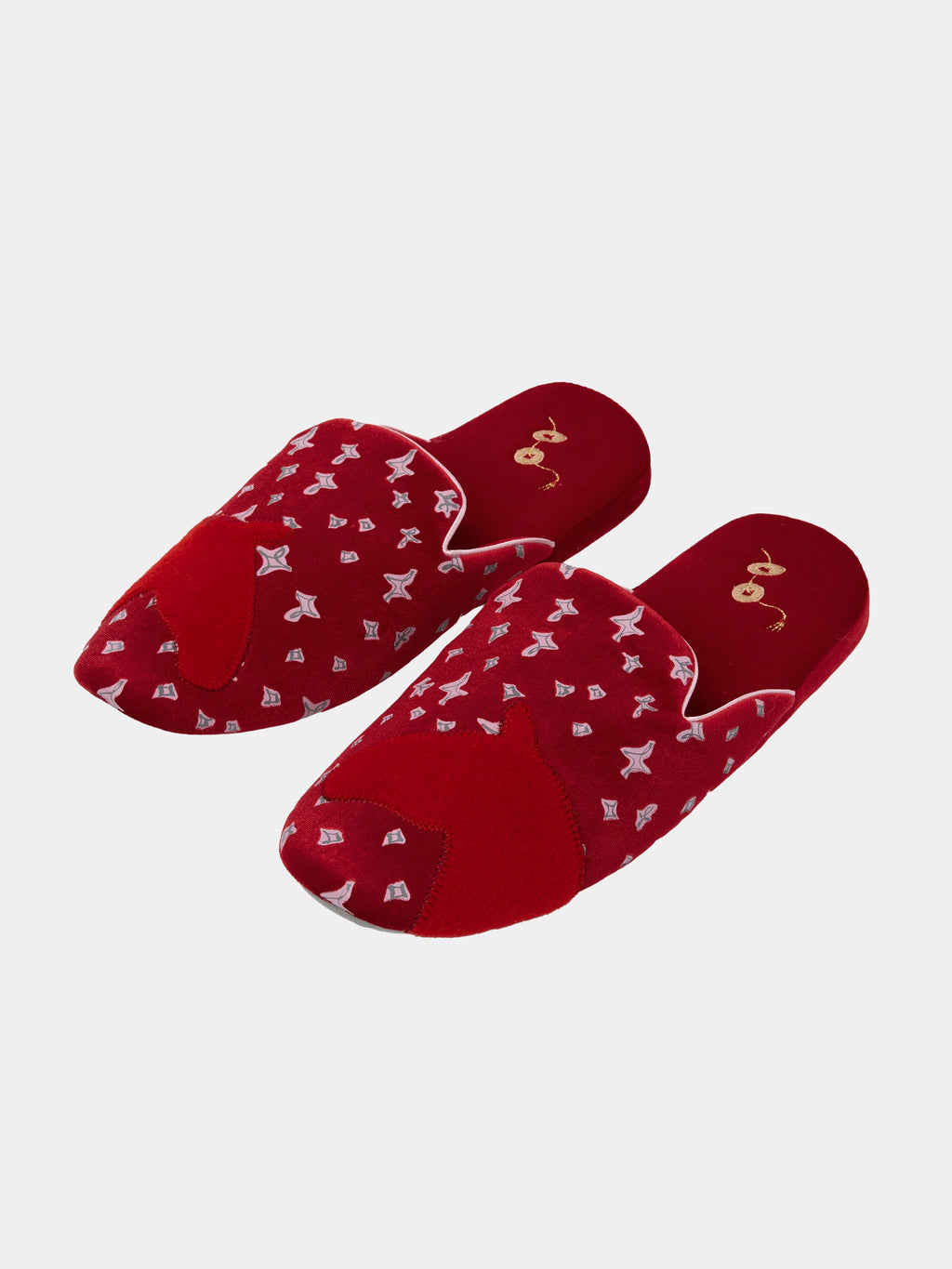 "Year of the Horse" Velvet Loafer Slippers – Fortune Red