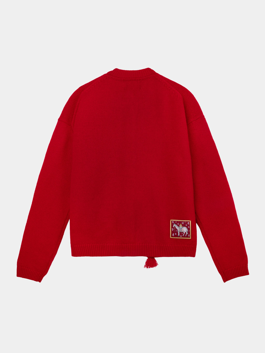 "Year of the Horse" Wool Cashmere Blend Cardigan – Fortune Red