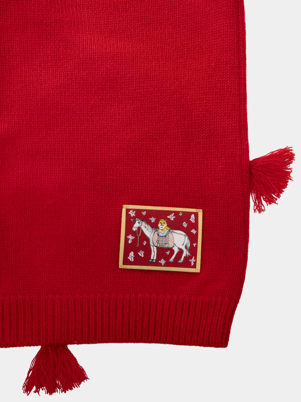"Year of the Horse" Wool Cashmere Blend Cardigan – Fortune Red