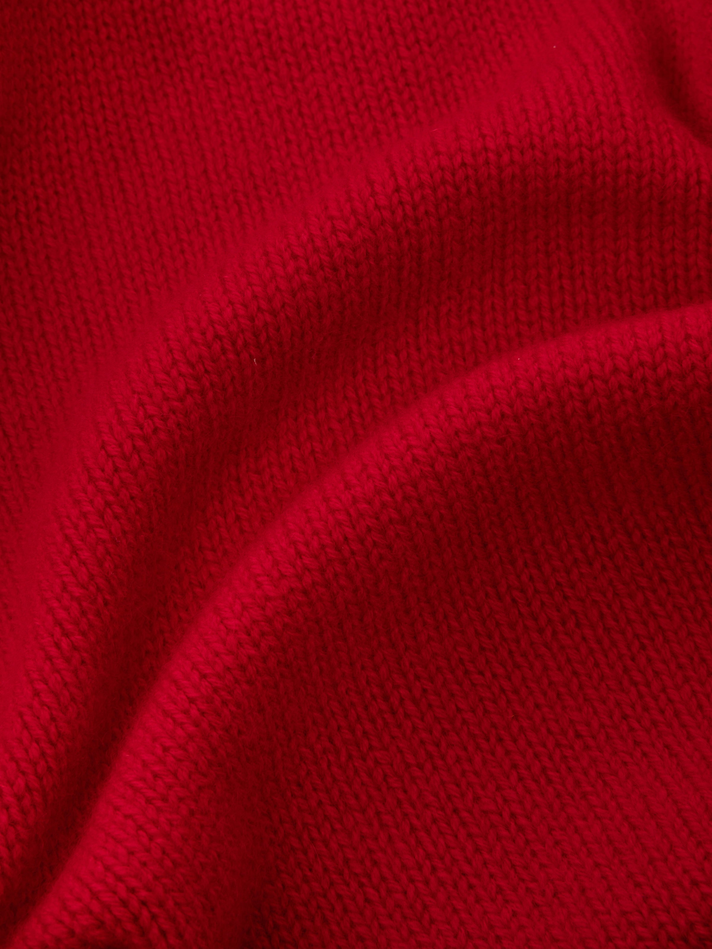 "Year of the Horse" Wool Cashmere Blend Cardigan – Fortune Red